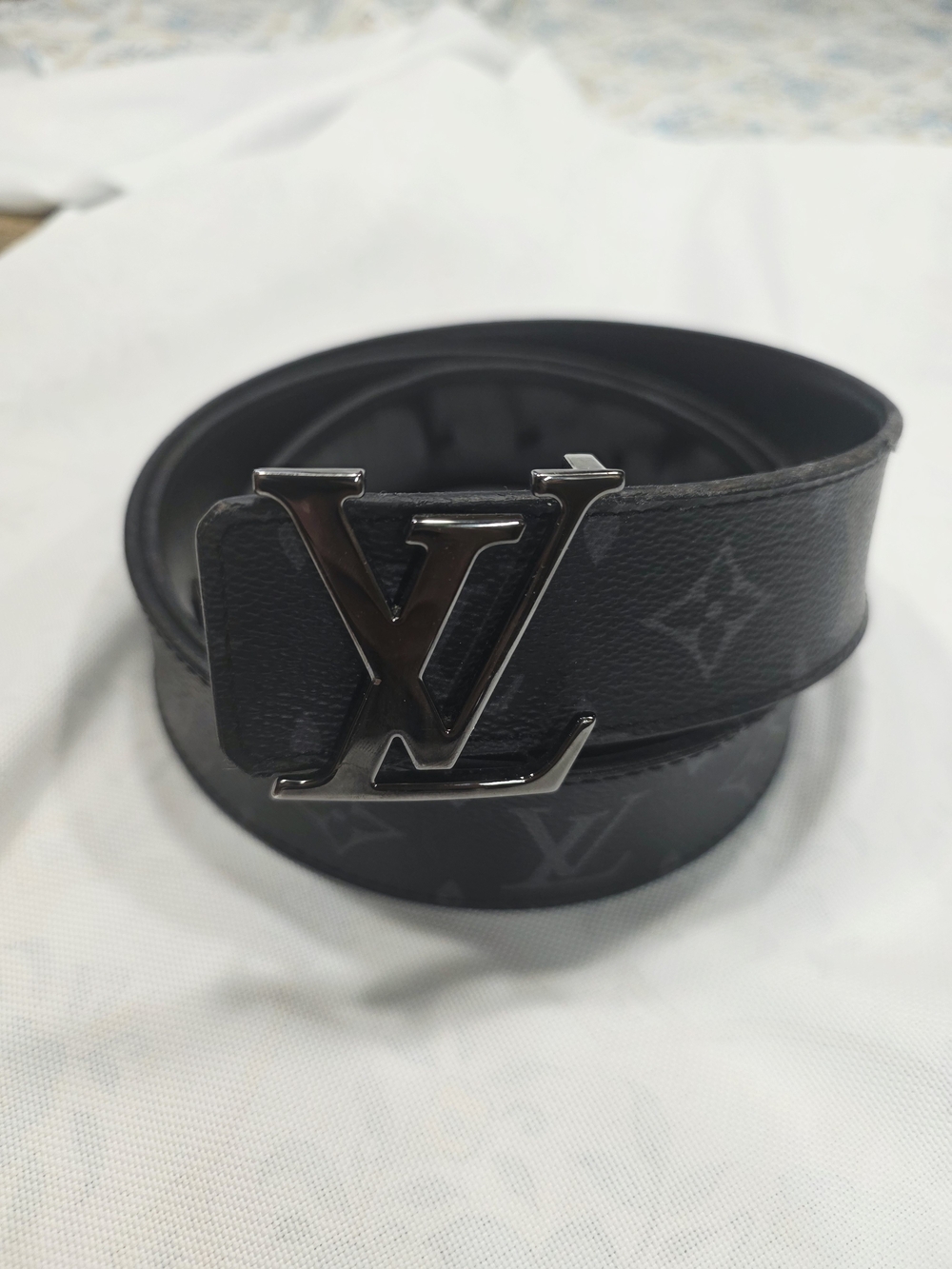 Louis Vuitton Black Monogram Reversible Men's Belt